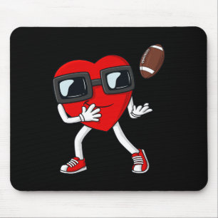 Mousepad Dia de os namorados Heart Football Receptor Tight 