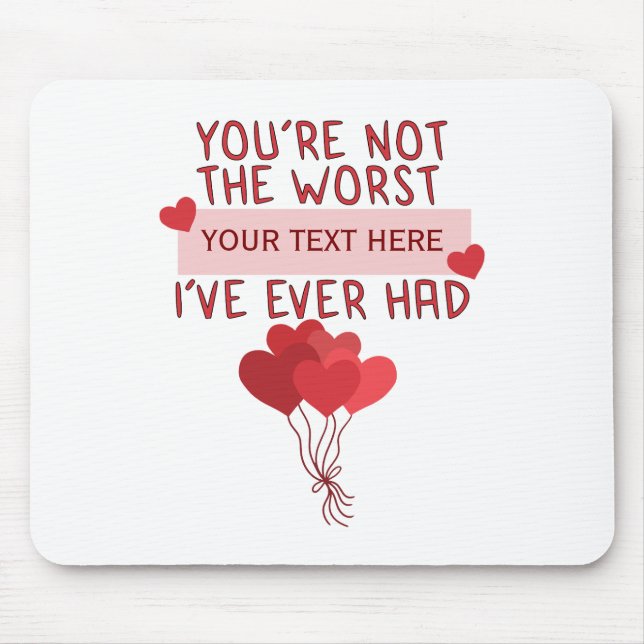 Mousepad Dia de os namorados Personalizado de Cute Personal (Frente)