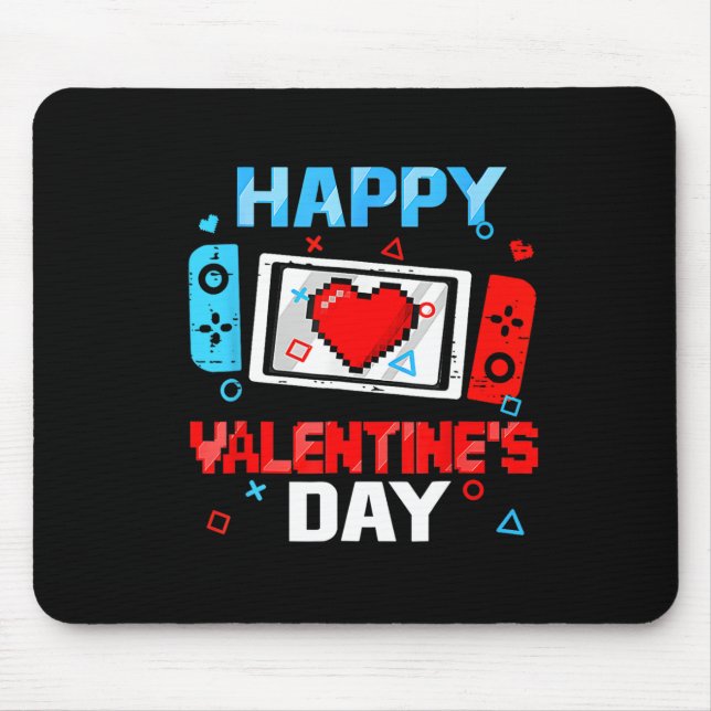 Mousepad Dia de os namorados Video Game Controller Heart Bo (Frente)