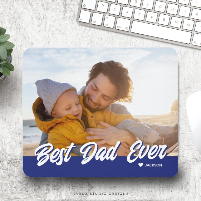 Mousepad Dia de os pais de Fotografias Personalizado do Mel (Add your favorite picture and kid´s name to this Father's Day Gift Mouse Pad.)