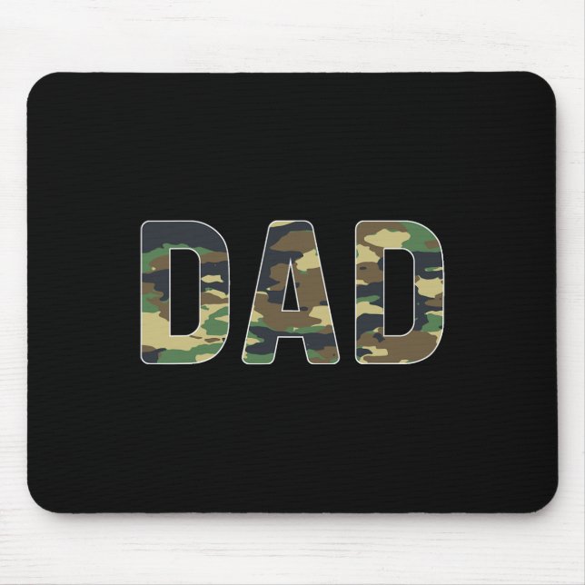 Mousepad Dia de os pais de Pai de Camouflagem (Frente)