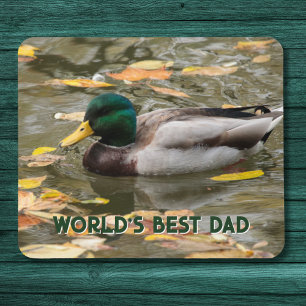 Mousepad Dia de os pais de Texto Personalizado do Pato Masc