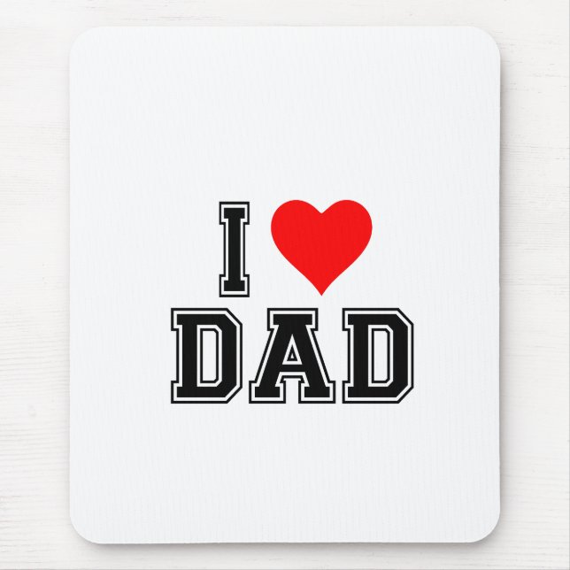 Mousepad Dia de os pais - Design preto e simples (Frente)