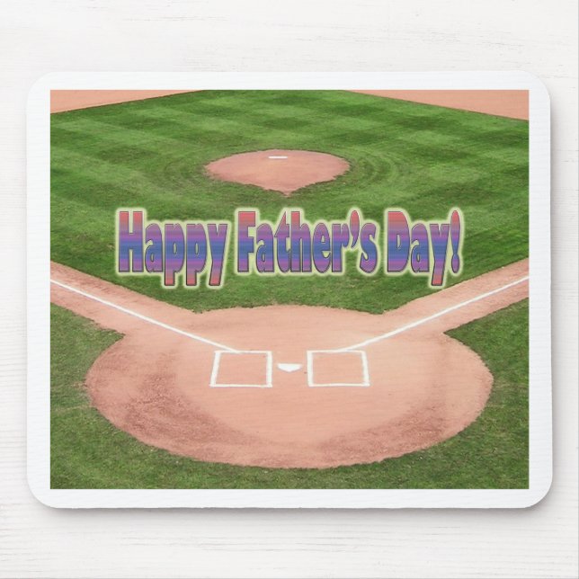 Mousepad Dia de os pais feliz beisebol (Frente)