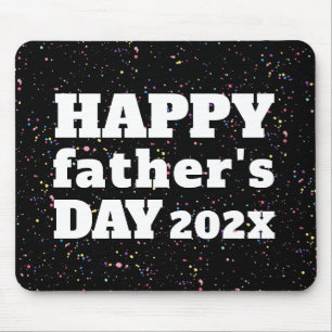 Mousepad Dia de os pais Feliz Pintor Preto Branco