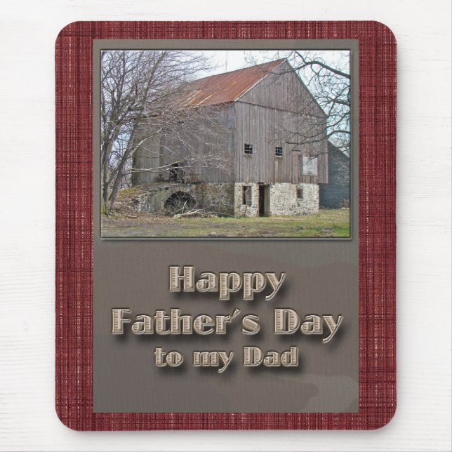 Mousepad Dia de os pais Old Pennsylvania Bank Barn (Frente)