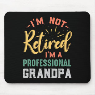 Mousepad Dia de os pais profissional de vovô não aposentado