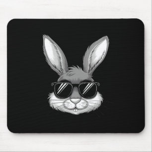 Mousepad Dia de Páscoa Coelho Legal com Óculos de Sol Homen