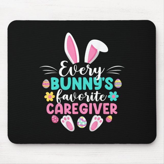 Mousepad Dia de Páscoa favorita de cada coelhinho (Frente)