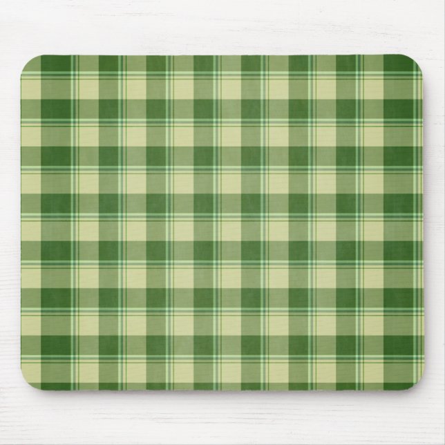 Mousepad Dia de Santa Xadrez Verde (Frente)