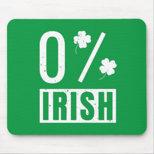 Mousepad Dia de São Patrício 0% Irish Four Leaf Clover
