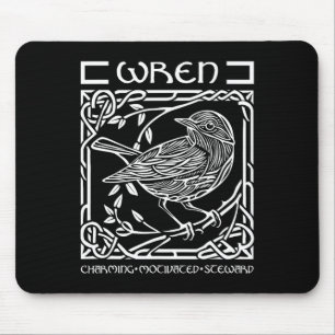 Mousepad Dia de São Patrício Celtic Knot Zodiac Wren 10 de