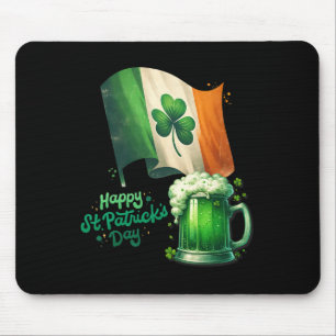 Mousepad Dia de São Patrício Cerveja Irlandesa Bandeira da