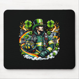 Mousepad Dia de São Patrício de Bombeiros Homens Departamen