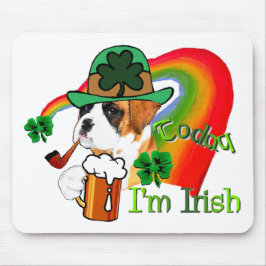 Mousepad Dia de São Patrício de Cachorro Boxer