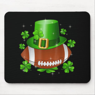 Mousepad Dia de São Patrício De Futebol Leprechaun Shamrock