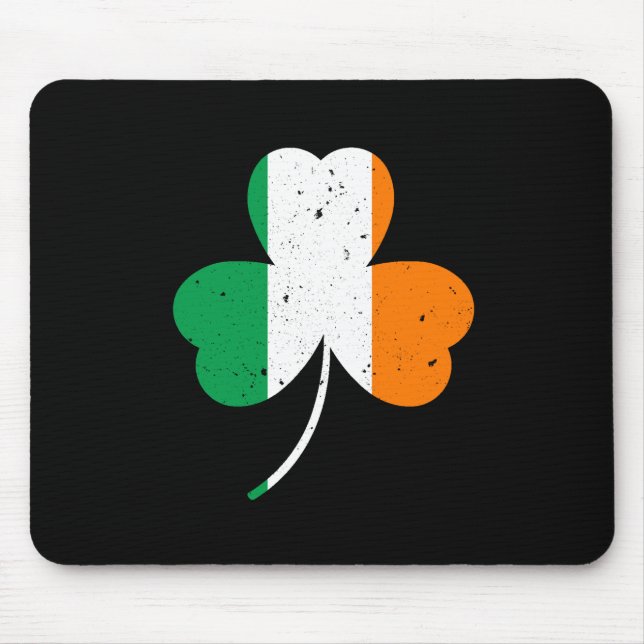 Mousepad Dia de São Patrício de Shamrock irlandês (Frente)