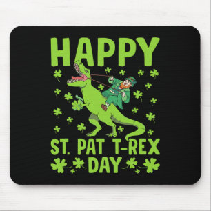 Mousepad Dia de São Patrício Dinossauro Trex Dia de São Pat