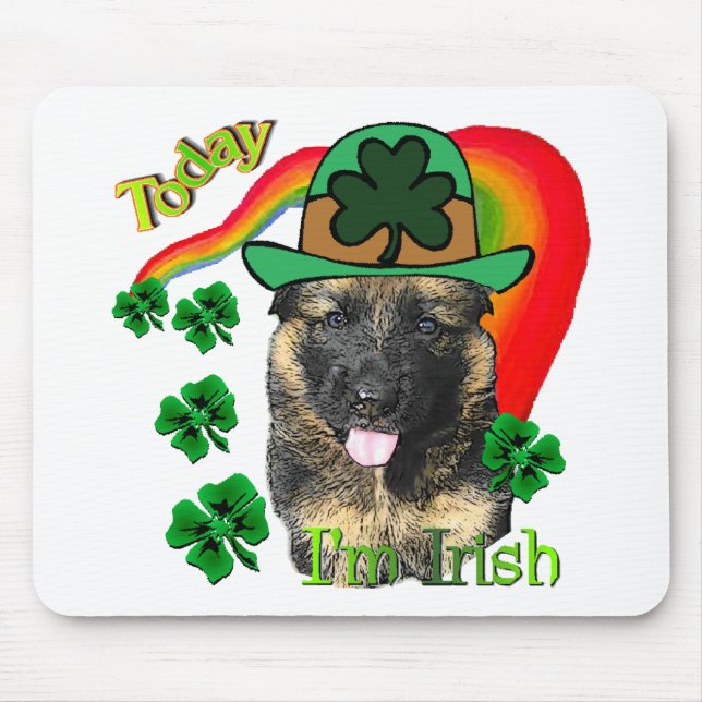 Mousepad Dia de São Patrício german shepherd (Frente)