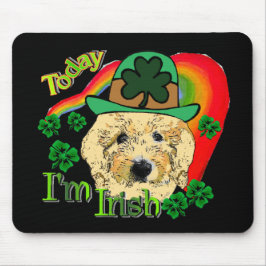 Mousepad Dia de São Patrício Goldendoodle