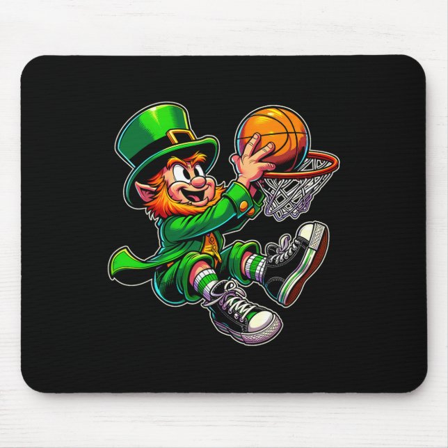 Mousepad Dia de São Patrício Irish Leprechaun Sketll Player (Frente)