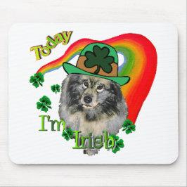 Mousepad Dia de São Patrício Keeshond