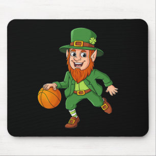 Mousepad Dia de São Patrício Leprechaun Basball Lucky Boys