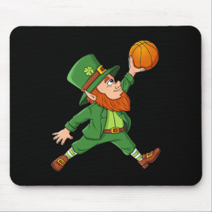 Mousepad Dia de São Patrício Leprechaun Basball Lucky Boys