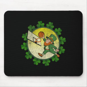 Mousepad Dia de São Patrício Leprechaun Esqueleto Sortudo