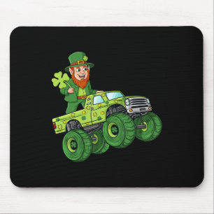 Mousepad Dia de São Patrício Leprechaun Monster Truck