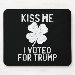 Mousepad Dia de São Patrício Republicano Me Beija Eu Votei