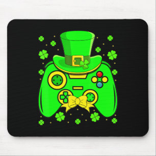 Mousepad Dia de São Patrício Vídeo Jogo Shamrock Matando Ho