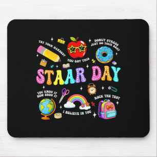 Mousepad Dia de Staar teste professor aluno positivo profes