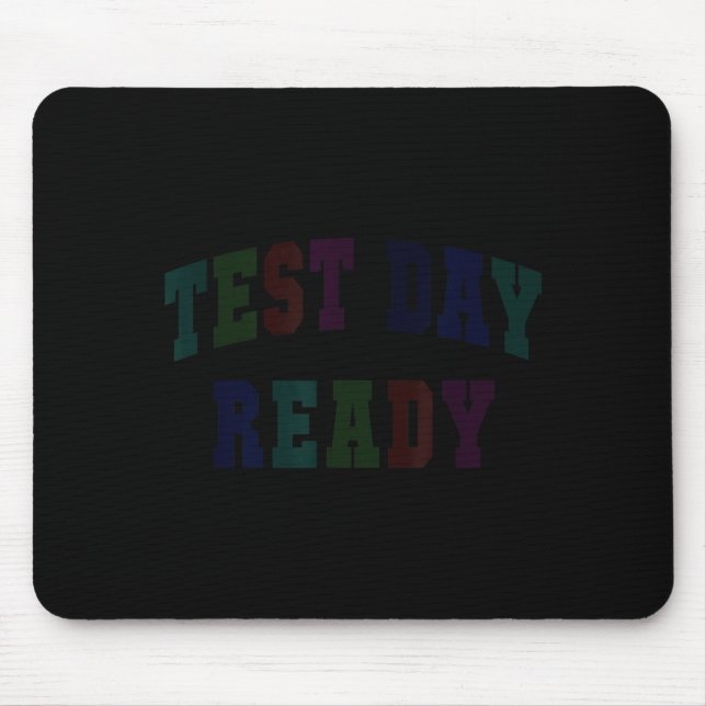 Mousepad Dia de teste Kawaii pronto testando professor bruh (Frente)