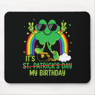 Mousepad Dia Divertido de São Patrício É Meu Aniversário Tr