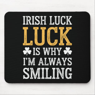 Mousepad Dia Divertido de São Patrício Orgulho Irlandês Tre