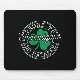 Mousepad Dia Divertido de São Patrício Propenso a Travessur