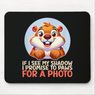 Mousepad Dia Divertido e Feliz do Groundhog 2 de Fevereiro 