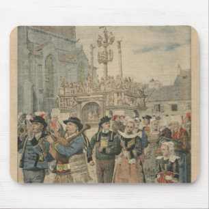 Mousepad Dia do casamento em Plougastel Brittany