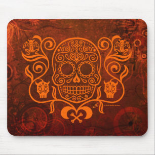 Mousepad Dia do crânio inoperante do açúcar