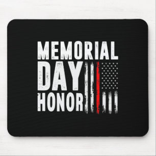 Mousepad Dia do Memorial Honre Quem Serviu E Sacrificou