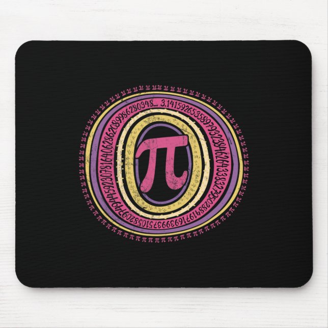 Mousepad Dia do Pi Boho 3.14 Geeka da Matemática 1  (Frente)