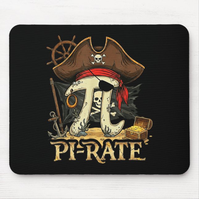 Mousepad Dia do pirata taxa 314 professor de matemática est (Frente)