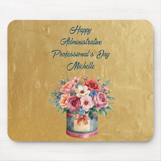 Mousepad Dia do Profissional Administrativo Elegante em Our (Frente)