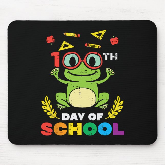 Mousepad Dia Do Sapo Escolar 100 Dias Mais Inteligentes Cri (Frente)