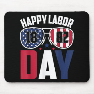 Mousepad Dia do Trabalhador Salva 1882 Bandeiras Americanas