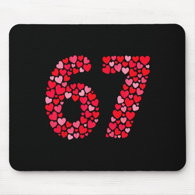 Mousepad Dia dos Namorados 67 Meme Seis Sete 6 7 Ele dos Na (Frente)