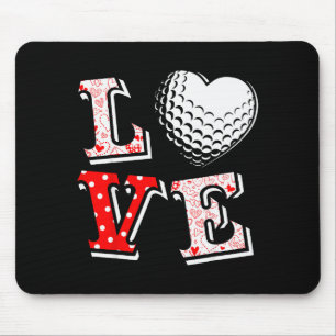 Mousepad Dia dos Namorados Amor Golfe Coração Dia dos Namor