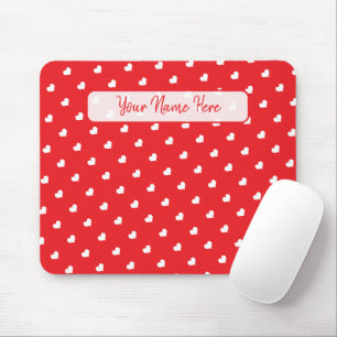 Mousepad Dia dos Namorados Corações Felizes Padrão de Amor 