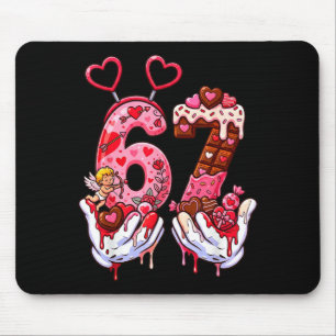 Mousepad Dia dos Namorados engraçado 67 Meme Mãos Seis Sete